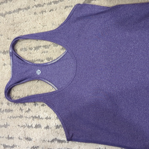 Lululemon Cool Razorback tank heathered purple reversible - Picture 5 of 5